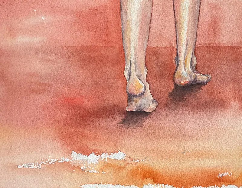 Akvarell På väg av Anna Sundkvist / @veras_akvareller