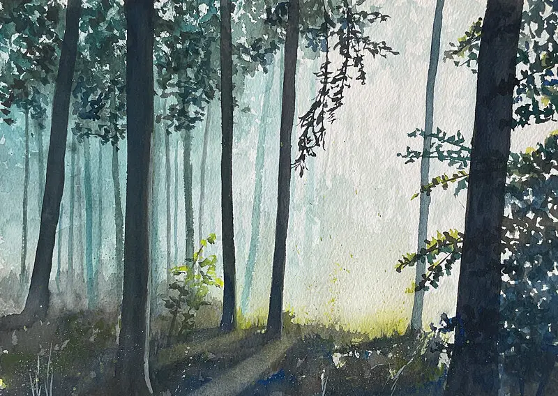 Akvarell Gläntan av Anna Sundkvist / @veras_akvareller