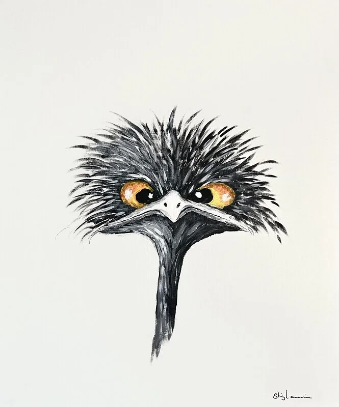 Akrylmålning Struts nr. 111 av Stig Laurin