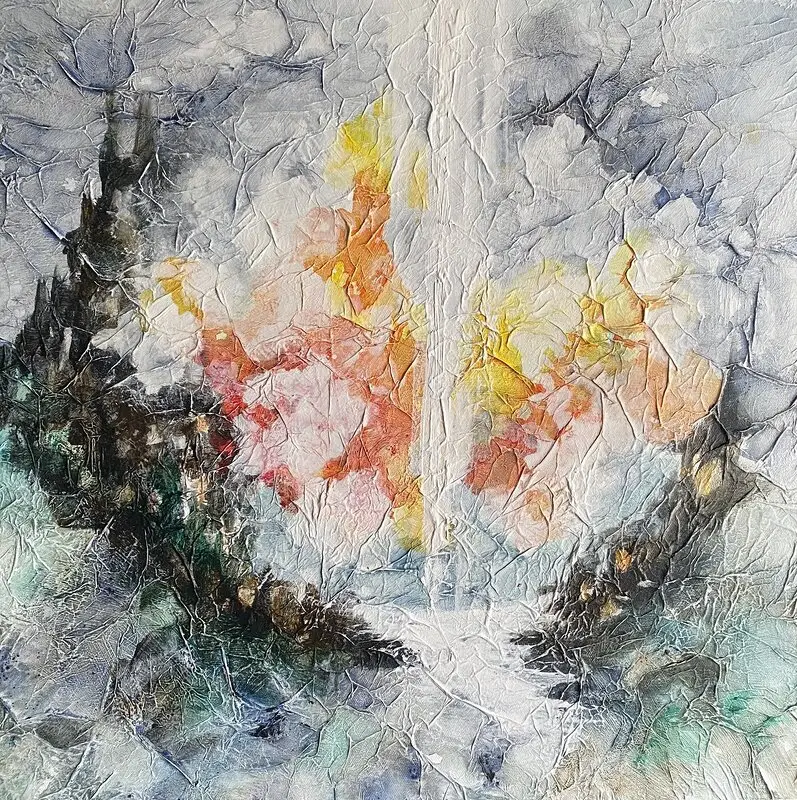 Akrylmålning It´s all coming back to me now av Cathrine Öberg