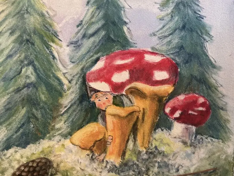 Nyfiken liten tomte av Anette Peltola