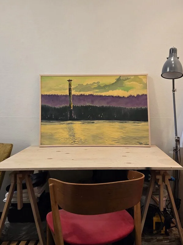 Akrylmålning Linbanan av Shirly Holmberg