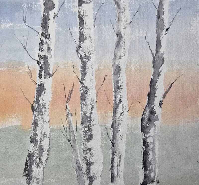 Akvarell Vinter av Anki Modin