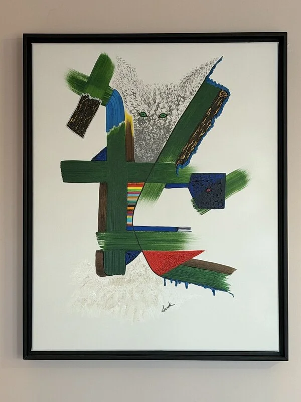 Akrylmålning En grön synvinkel av Lisa Kanerva