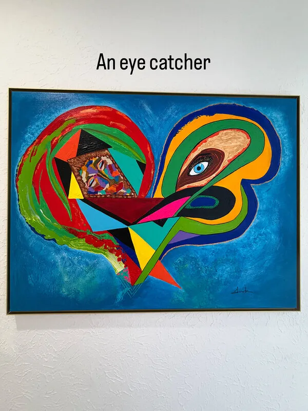 Akrylmålning An eye catcher av Lisa Kanerva