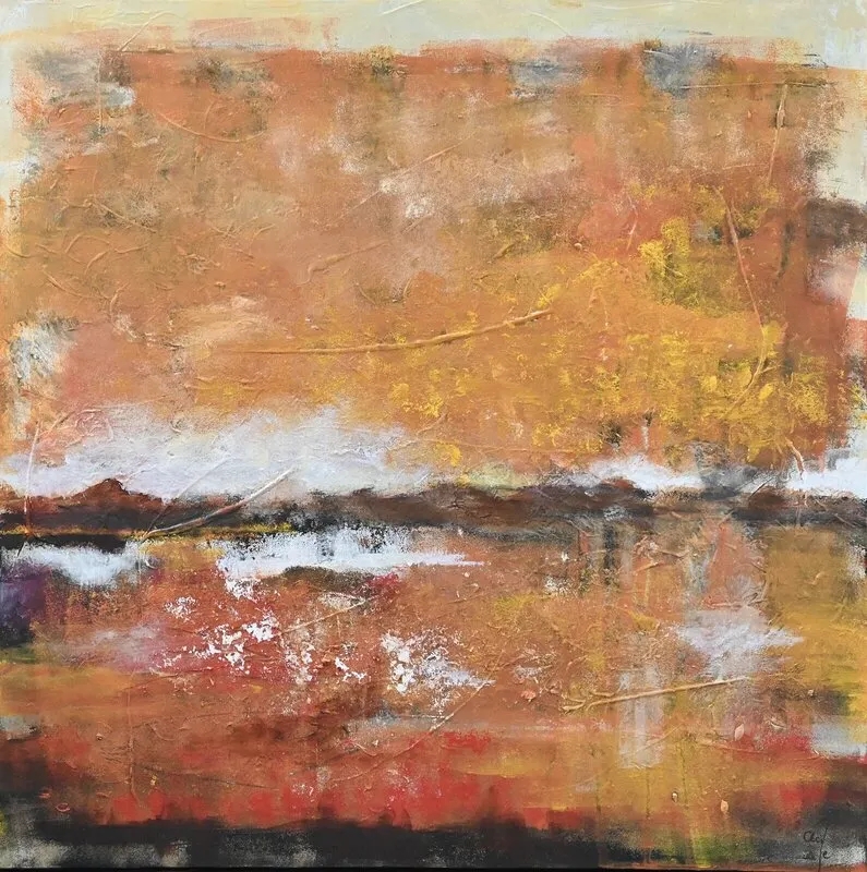 Akrylmålning Värme av Cécile Hansson