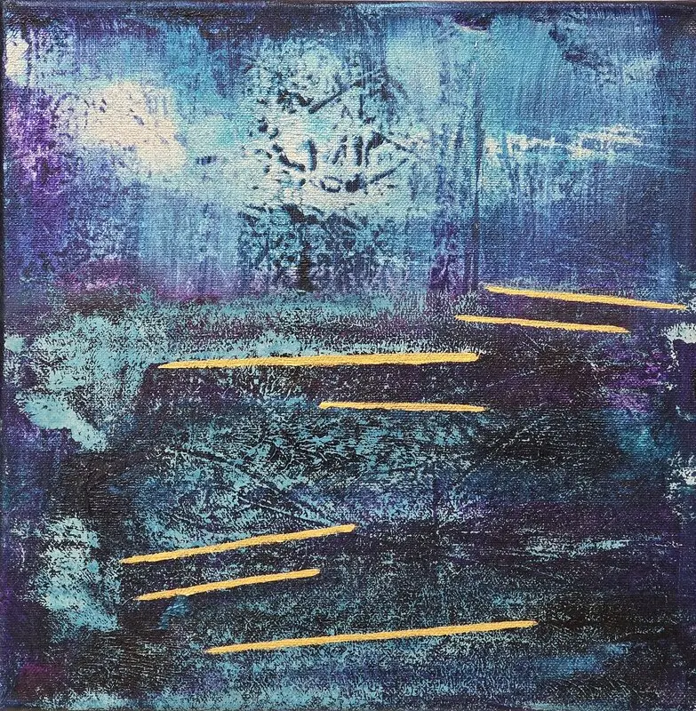 Akrylmålning Vattenfallet nr 2 av Eva Johansson