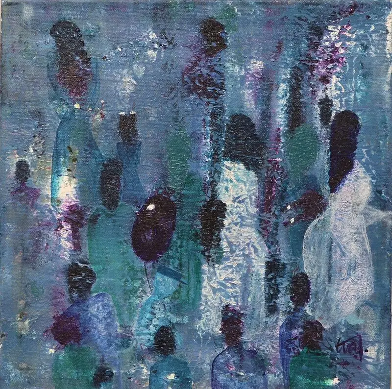 Akrylmålning På marknaden! av Eva Johansson