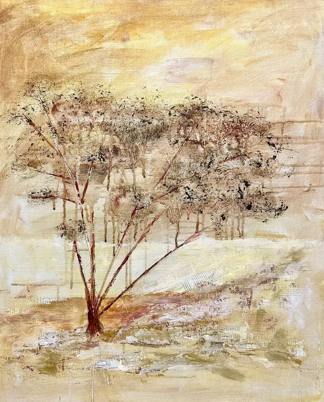 Akrylmålning Akacia av Ewa Kinnunen