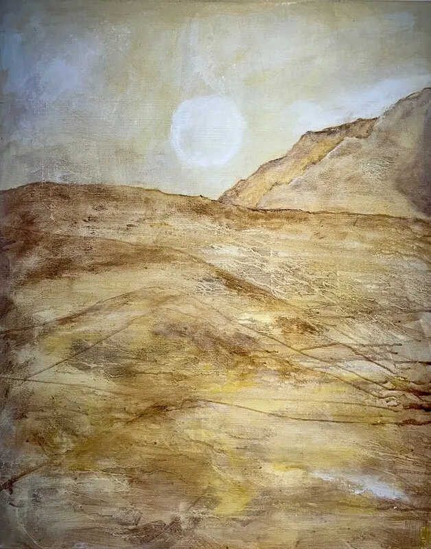 Akrylmålning Ökenljuset av Ewa Kinnunen