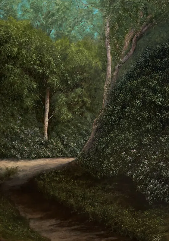 Oljemålning Rhododendron av Peter Levan