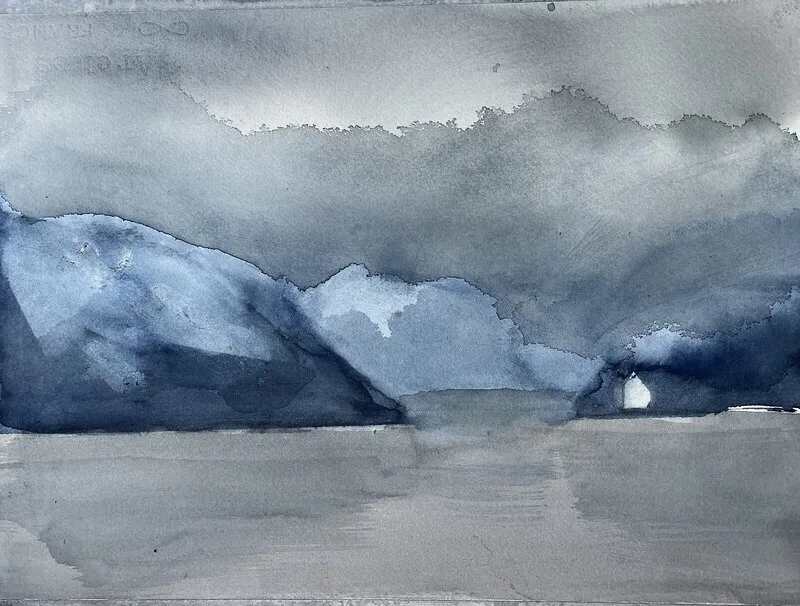 Akvarell Hurtigruten Seglvik 3 av Herman Heijmans