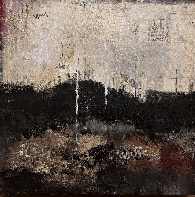 Akrylmålning Weight of light av Ceren Kamar Bergh