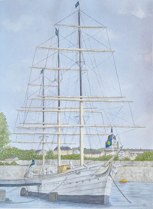 Akvarell Af Chapman av Susanne Hagemark