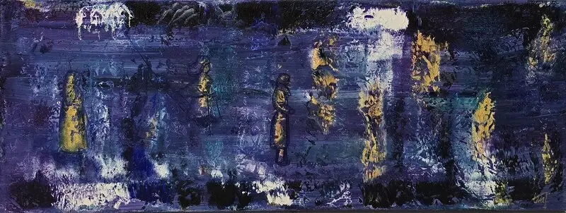 Akrylmålning Eldvakten av Eva Johansson