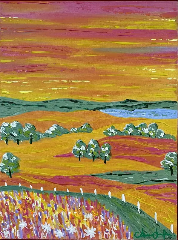 Akrylmålning Stigen av Anna Lundgren