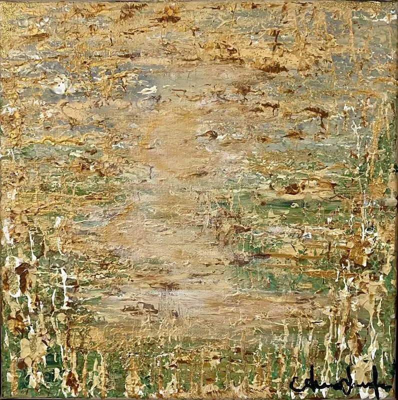 Akrylmålning Björkarna av Anna Lundgren