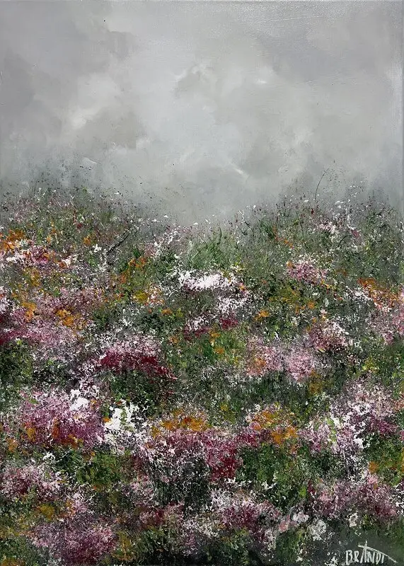 Akrylmålning WHISPERS IN THE MIST av Anna Artistockholm Brandt
