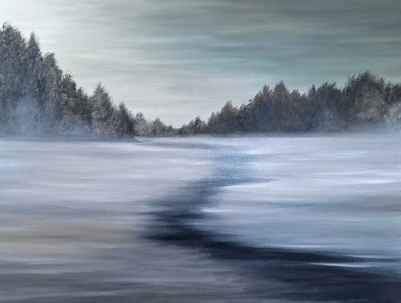Oljemålning En vinterdag av Malin Wiberg