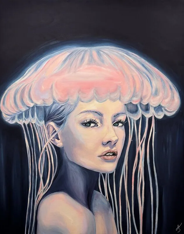 Akrylmålning Fragile Power av Alyona Siergieieva - Designfull Art