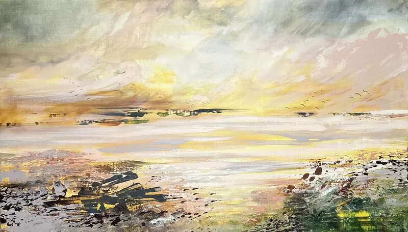 Akrylmålning TRUST THE JOURNEY av Anne-lee Andersson