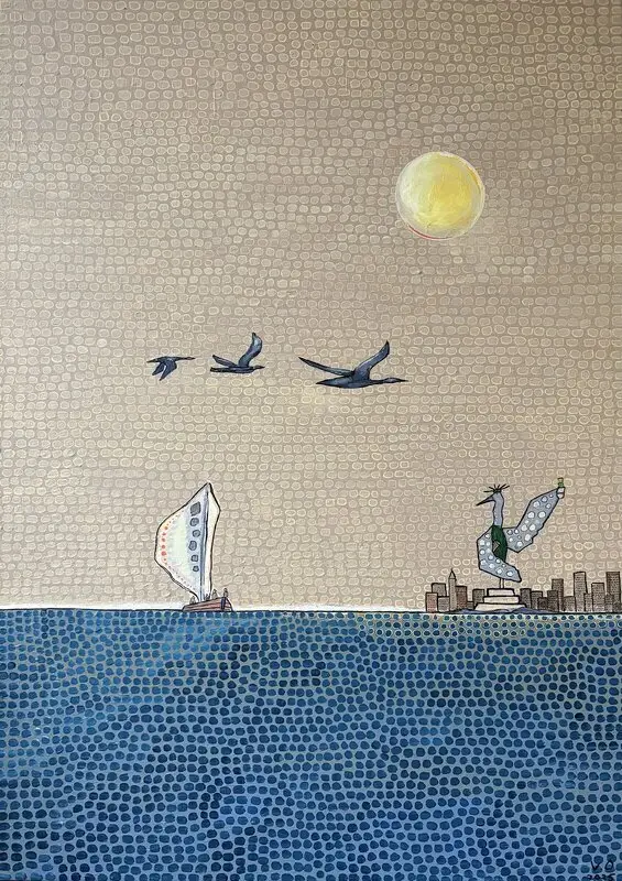 Akrylmålning av Vivianne Otsa