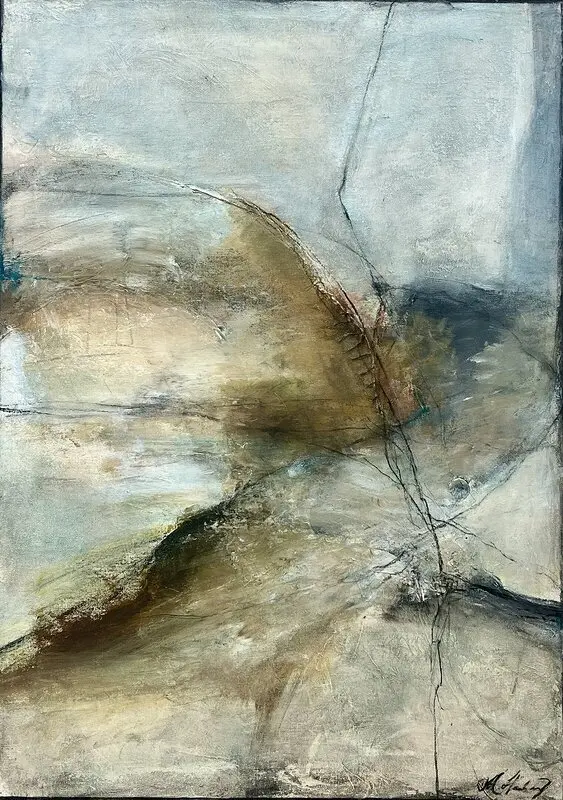 Akrylmålning By The Beach av Maria Hamberg