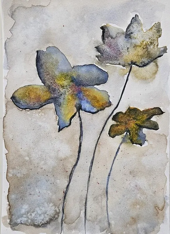 Akvarell Höstkänsla av Gunilla Valdemarsdotter