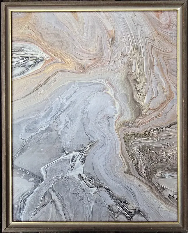 Akrylmålning Echoes in Amber av Marita Westerberg