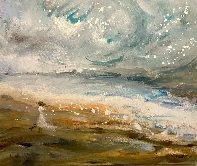 Oljemålning Vad bryr sig en vind om förbud av Cathrine Öberg