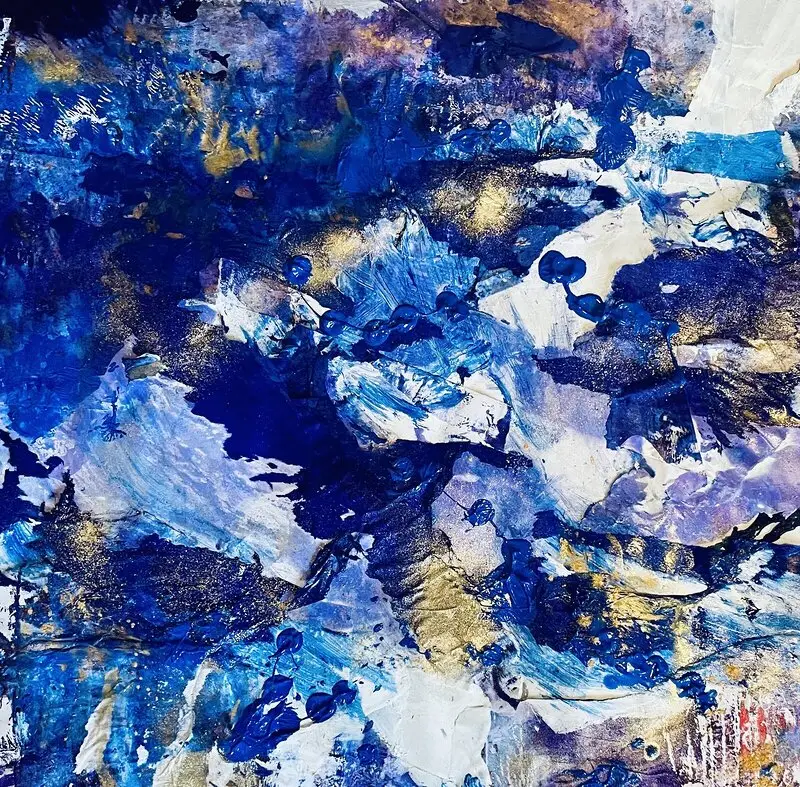 Akrylmålning Vinterhav av Gunilla Tuvin