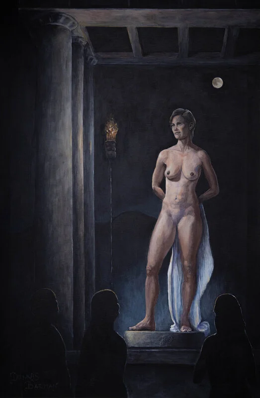 Akrylmålning Fullmåneritual av Dennis Barman