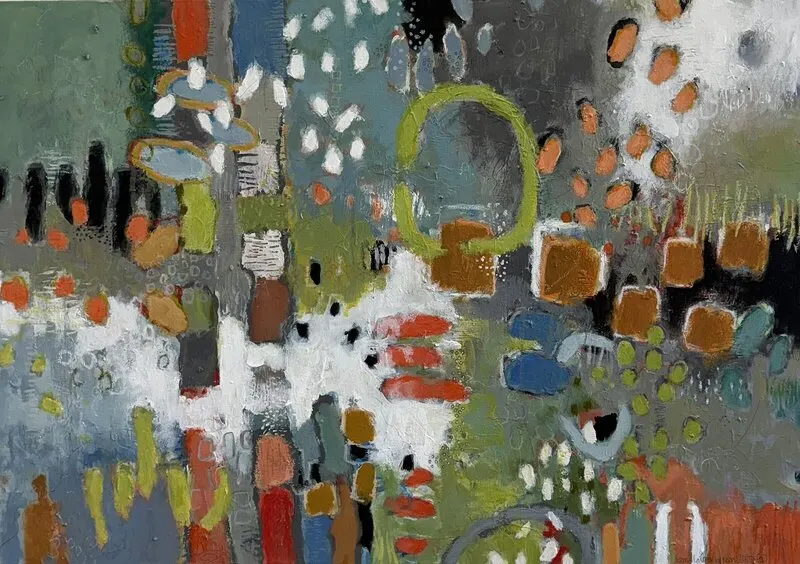 Akrylmålning Jårdbrink av Gunilla Christiansson