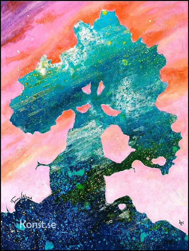 Akrylmålning Gaia av Tomas Edlund