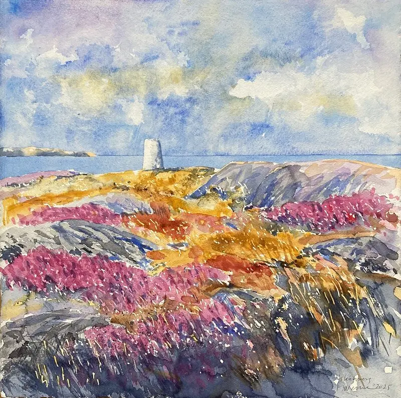 Akvarell Islandsberg (1) av Tord Wennerblom