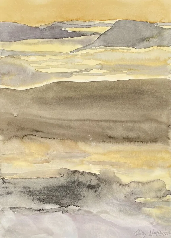 Akvarell Morgondimma I av Lilly Nordström