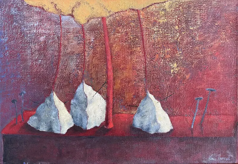 Akrylmålning Fast förankrad av Kina Thorsell