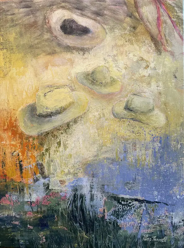 Akrylmålning Flyger av Kina Thorsell