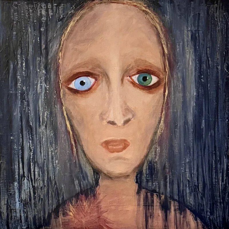 Akrylmålning On/Off av Sophie Ghabris