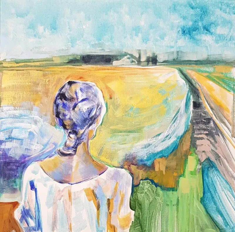 Akrylmålning Stigma av Daniel Vandinja