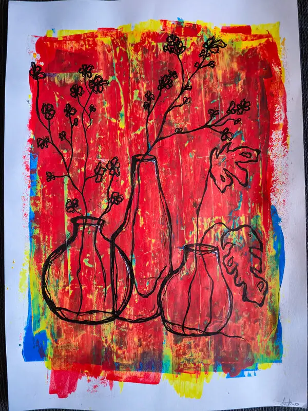 Akvarell Jardin Secret av Isac Holmgren