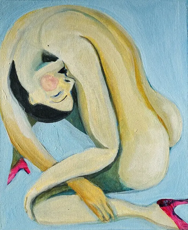 Akrylmålning Flow av BAM Betty Anne Mörelius