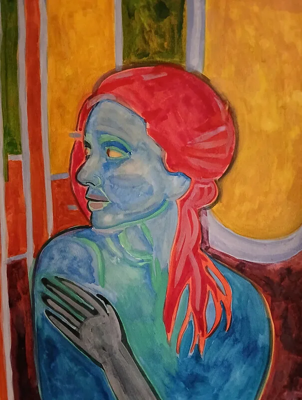 45 ) Redhaired Woman in a Room. av Victor Finnigan