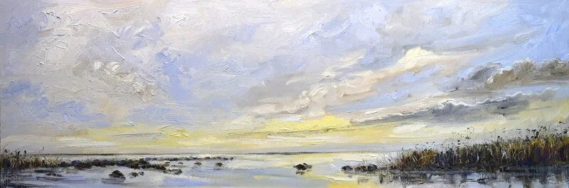 Oljemålning Early shine av Sonja Brussen