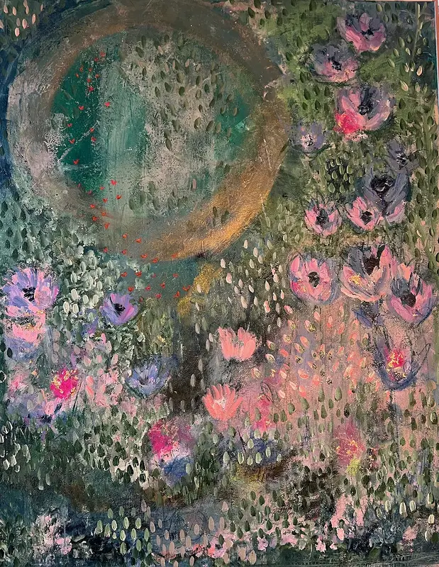 Akrylmålning Quiet sensations av Art By Nina Johansson