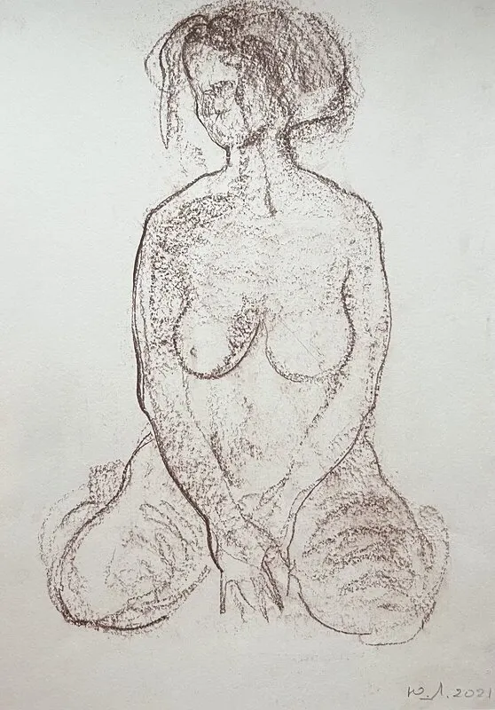 Nude sketch av Yuliia Levytska