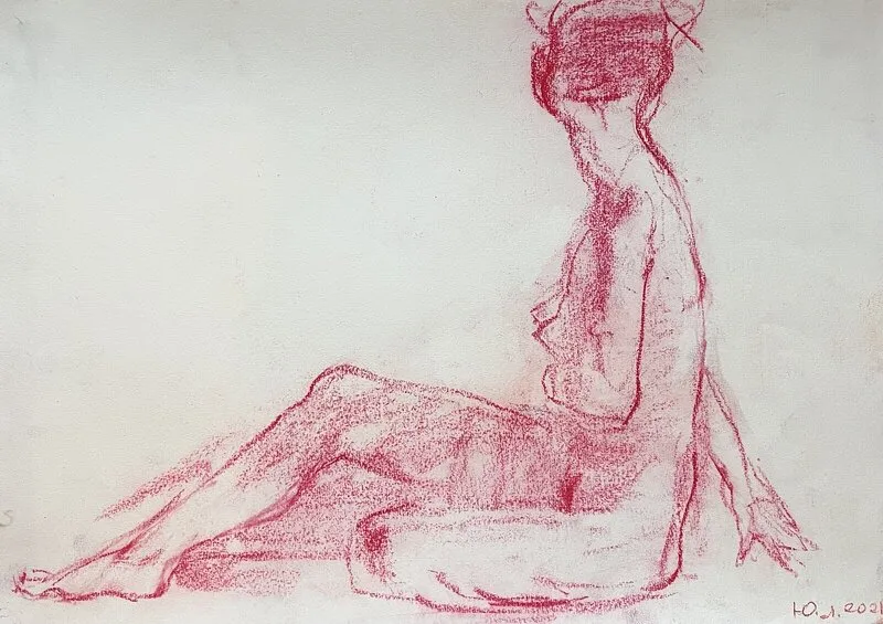 Nude sketch av Yuliia Levytska