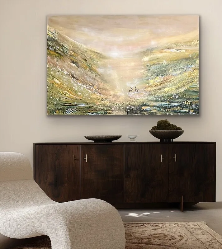 Akrylmålning Där Våra Vägar Möts av Bidushi Deb