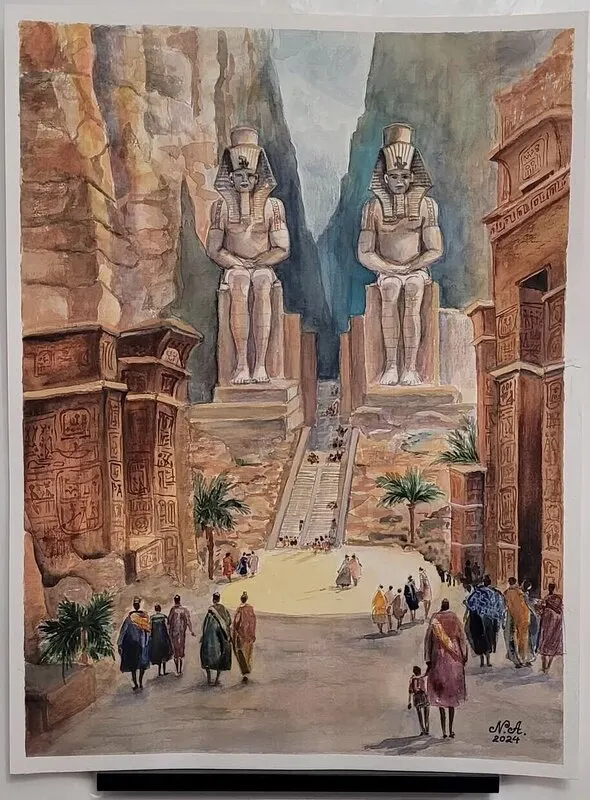 Akvarell Egypt av Natalia Apostolova