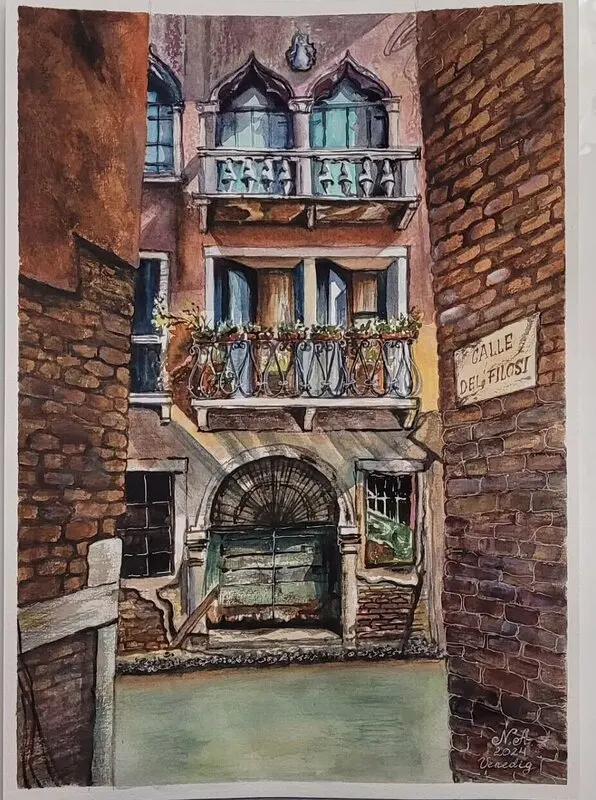 Akvarell Venedig av Natalia Apostolova